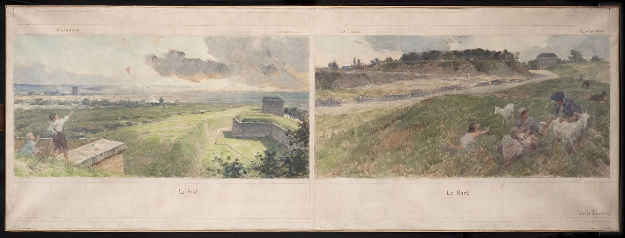 Due vedute nei dintorni di Bagnolet - Musée des Beaux, Arts de la ville de Paris